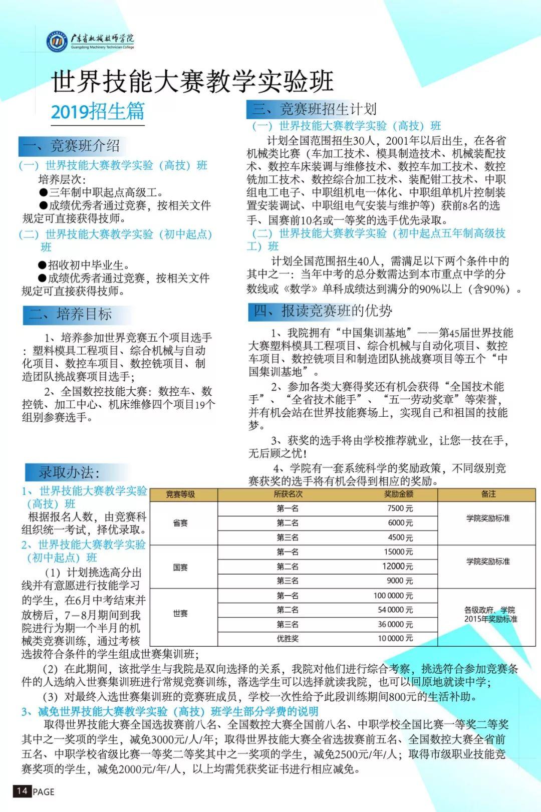 廣東省機(jī)械技師學(xué)院2019年招生簡(jiǎn)章