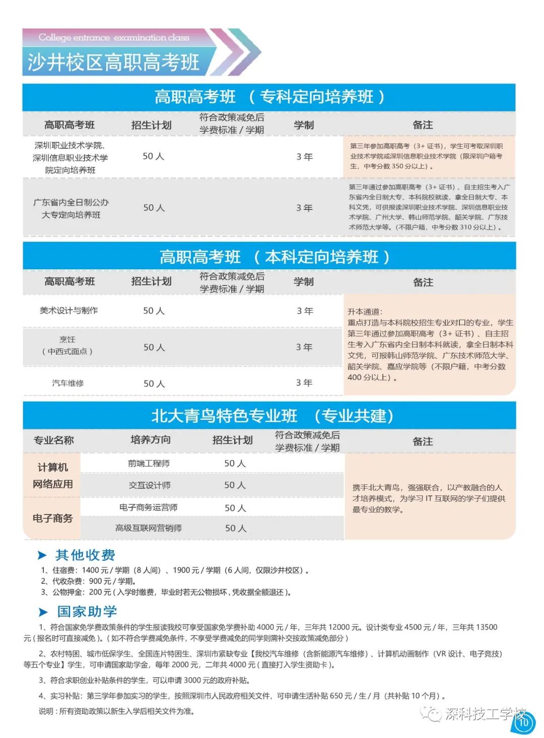 深圳市深科技工學(xué)校2021年秋季招生簡章