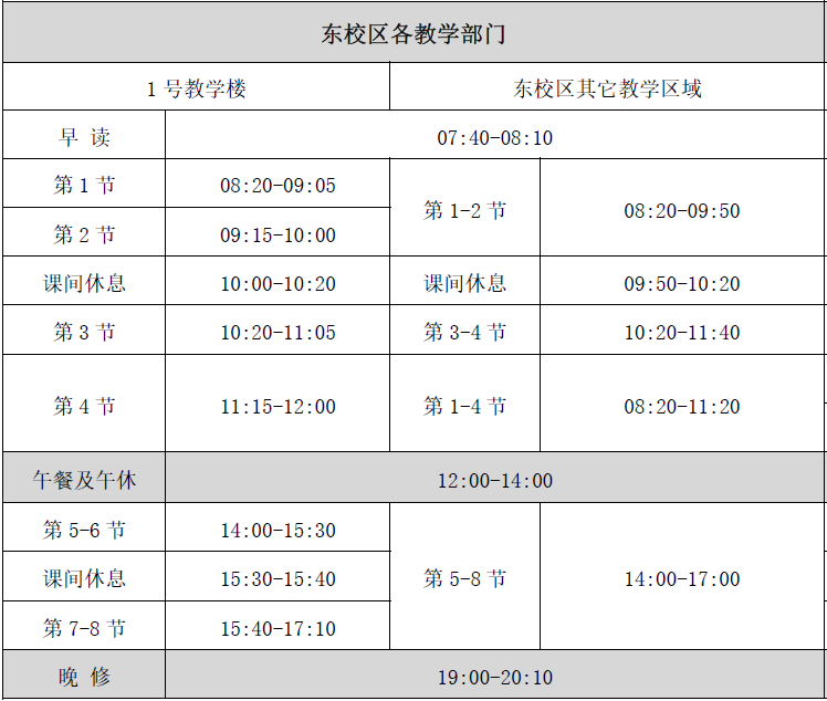 白云工商技師新學(xué)期作息時間表-1