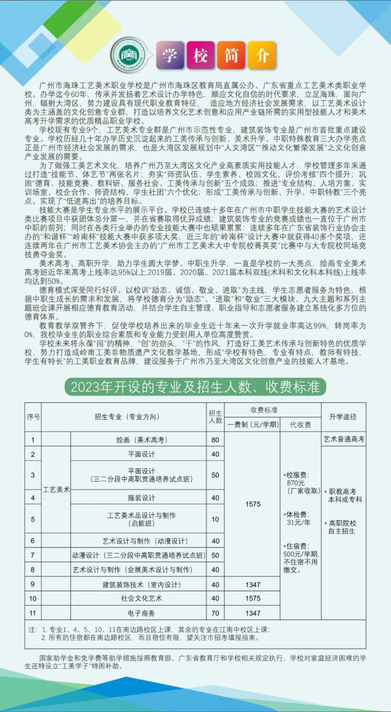 廣州市海珠工藝美術(shù)職業(yè)學(xué)校2023年招生計(jì)劃-1