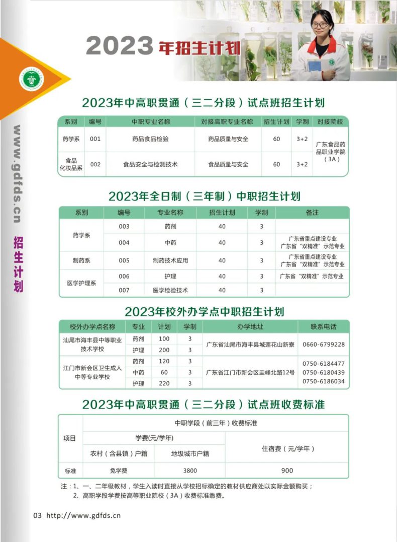 廣東省食品藥品職業(yè)技術(shù)學(xué)校2023中職招生計(jì)劃-1