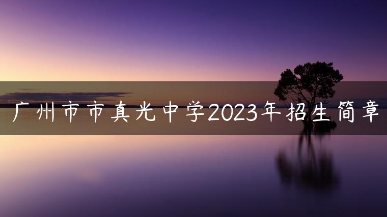 廣州市市真光中學2023年招生簡章