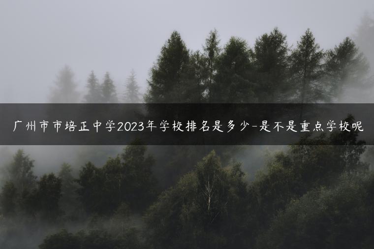 廣州市市培正中學(xué)2023年學(xué)校排名是多少-是不是重點(diǎn)學(xué)校呢