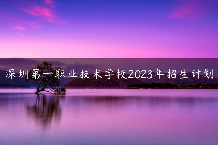 深圳第一職業(yè)技術(shù)學(xué)校2023年招生計劃