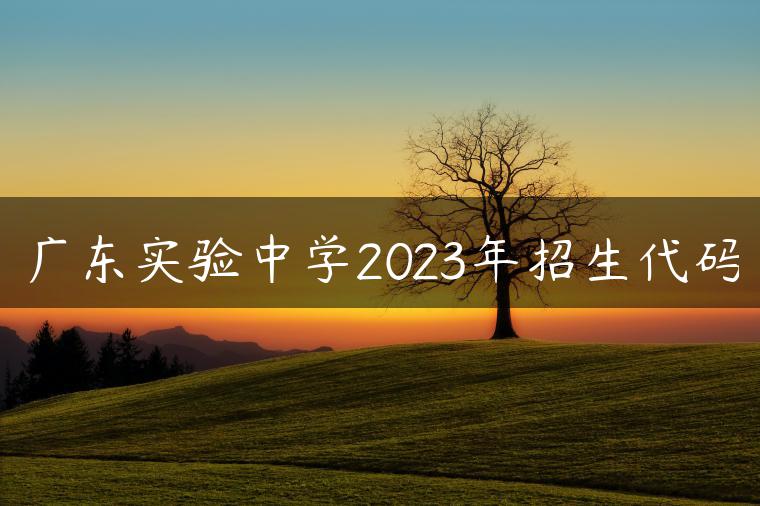 廣東實驗中學(xué)2023年招生代碼