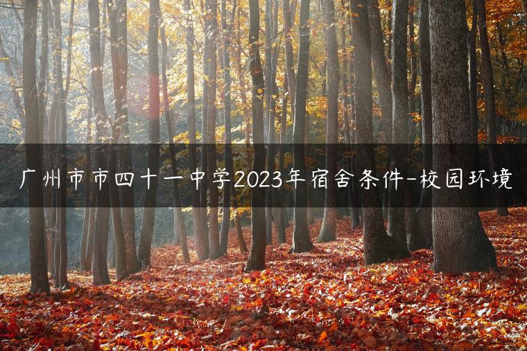 廣州市市四十一中學2023年宿舍條件-校園環(huán)境