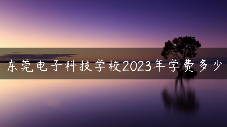 東莞電子科技學(xué)校2023年學(xué)費(fèi)多少