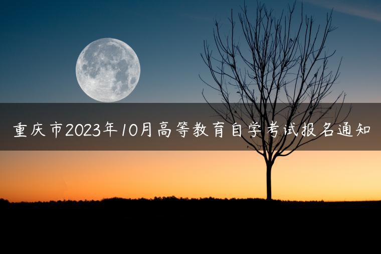 重慶市2023年10月高等教育自學(xué)考試報(bào)名通知