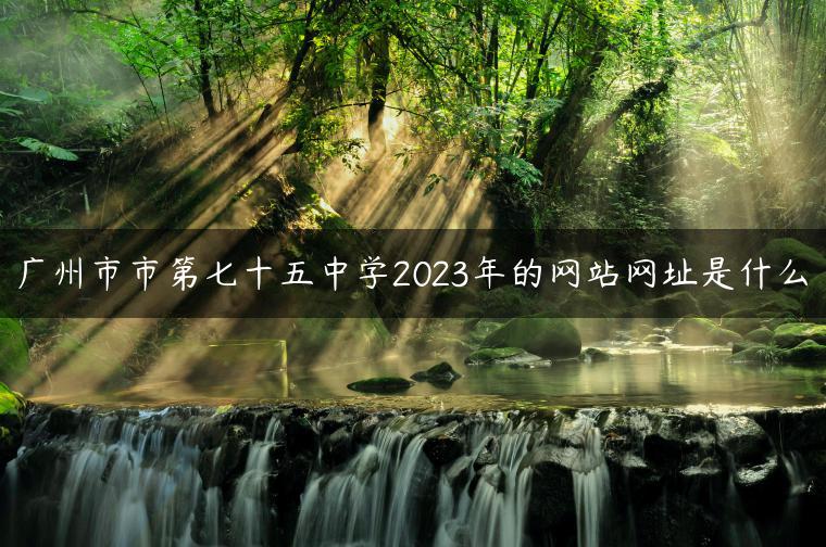 廣州市市第七十五中學(xué)2023年的網(wǎng)站網(wǎng)址是什么